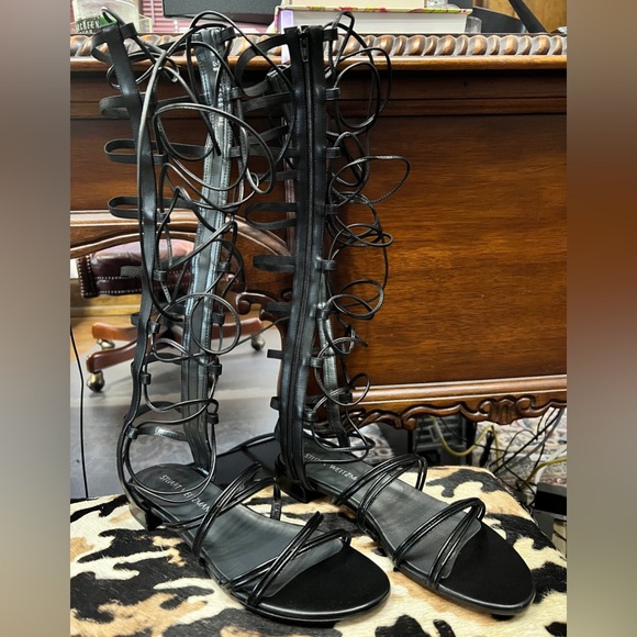 Stuart Weitzman “Sparta” Gladiator Flat Sandals Size 38.5 NWT - Picture 2 of 8